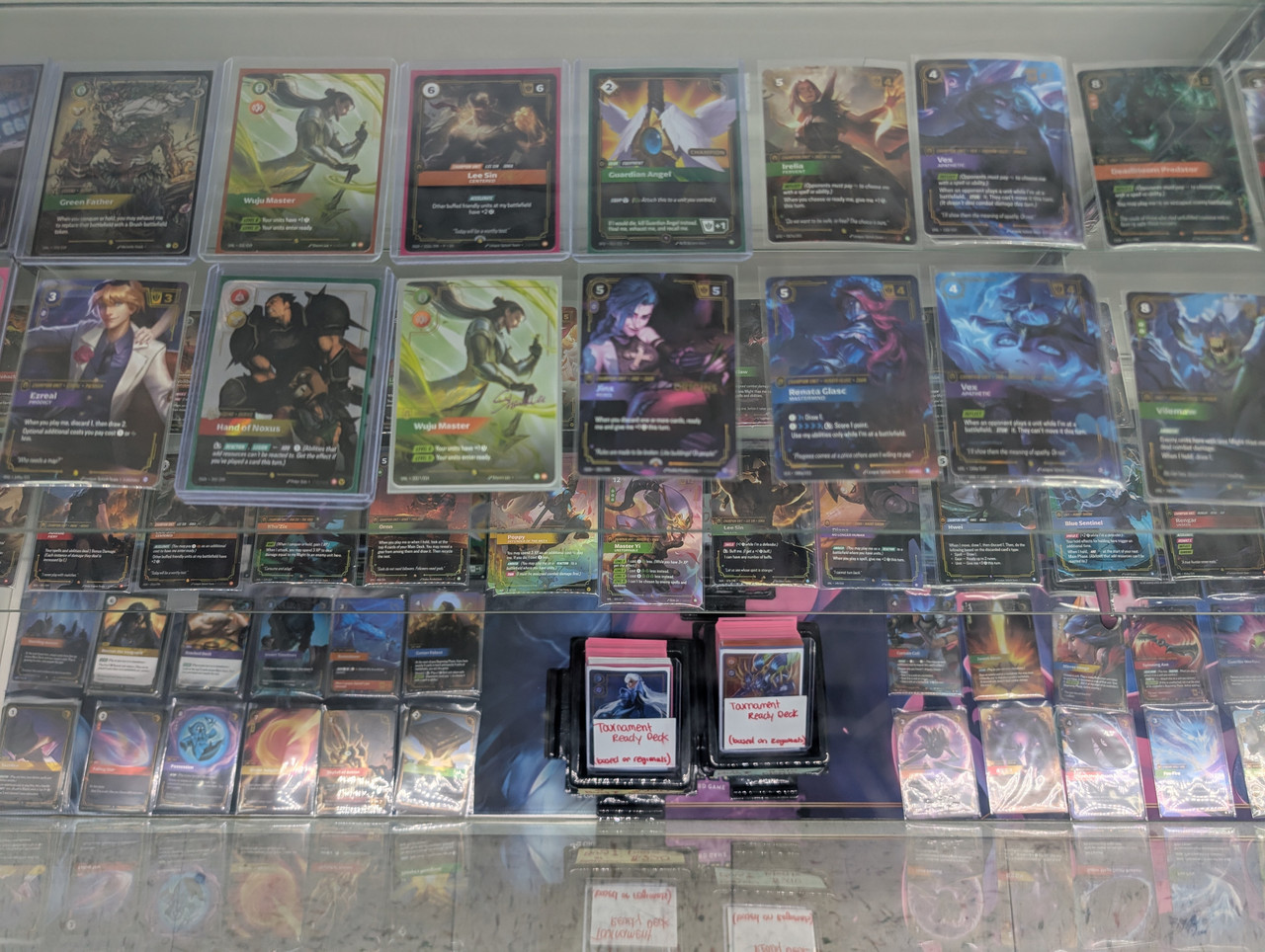 Riftbound Singles Las Vegas at The People's Card Shop Riftbound singles and tournament-ready decks on display at The People's Card Shop in Las Vegas