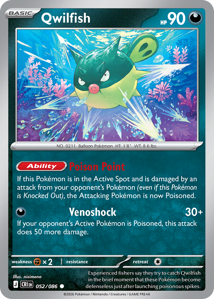 Qwilfish (52/86) [Chaos Rising]