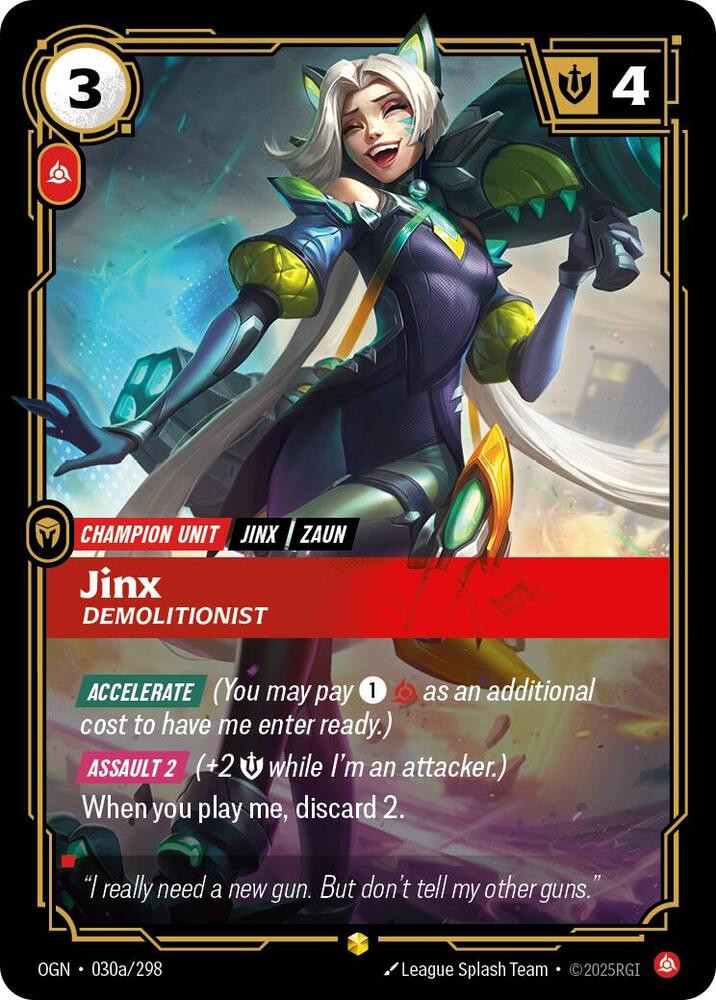 Jinx - Demolitionist (Alternate Art) (030a/298) [Origins]