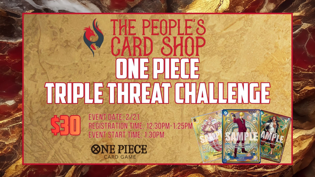 One Piece Triple Threat Sp Event at The Peoples Card Shop