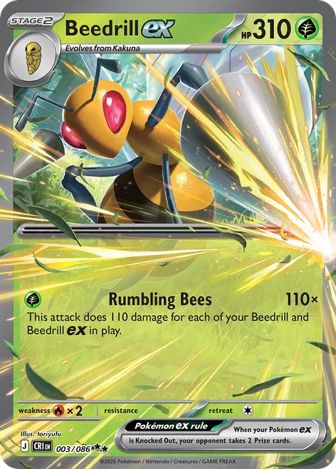 Beedrill ex (3/86) [Chaos Rising]