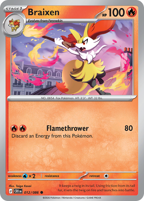 Braixen (12/86) [Chaos Rising]