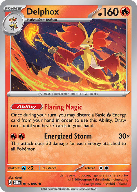 Delphox (13/86) [Chaos Rising]