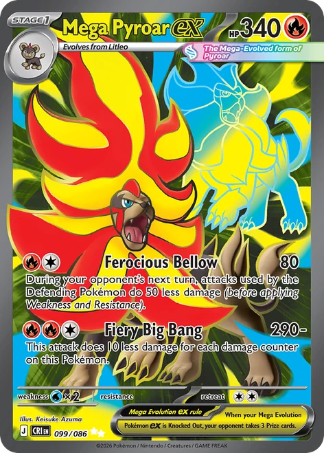 Mega Pyroar ex (99/86) [Chaos Rising]