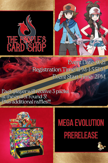 Pokémon TCG Mega Evolution Prerelease at The People's Card Shop Pokémon TCG Mega Evolution Prerelease at The People's Card Shop