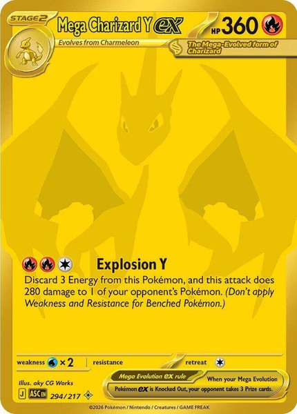 Mega Charizard Y ex Mega Charizard Y ex from Pokémon Ascendant Heroes — iconic chase card for collectors in 2026