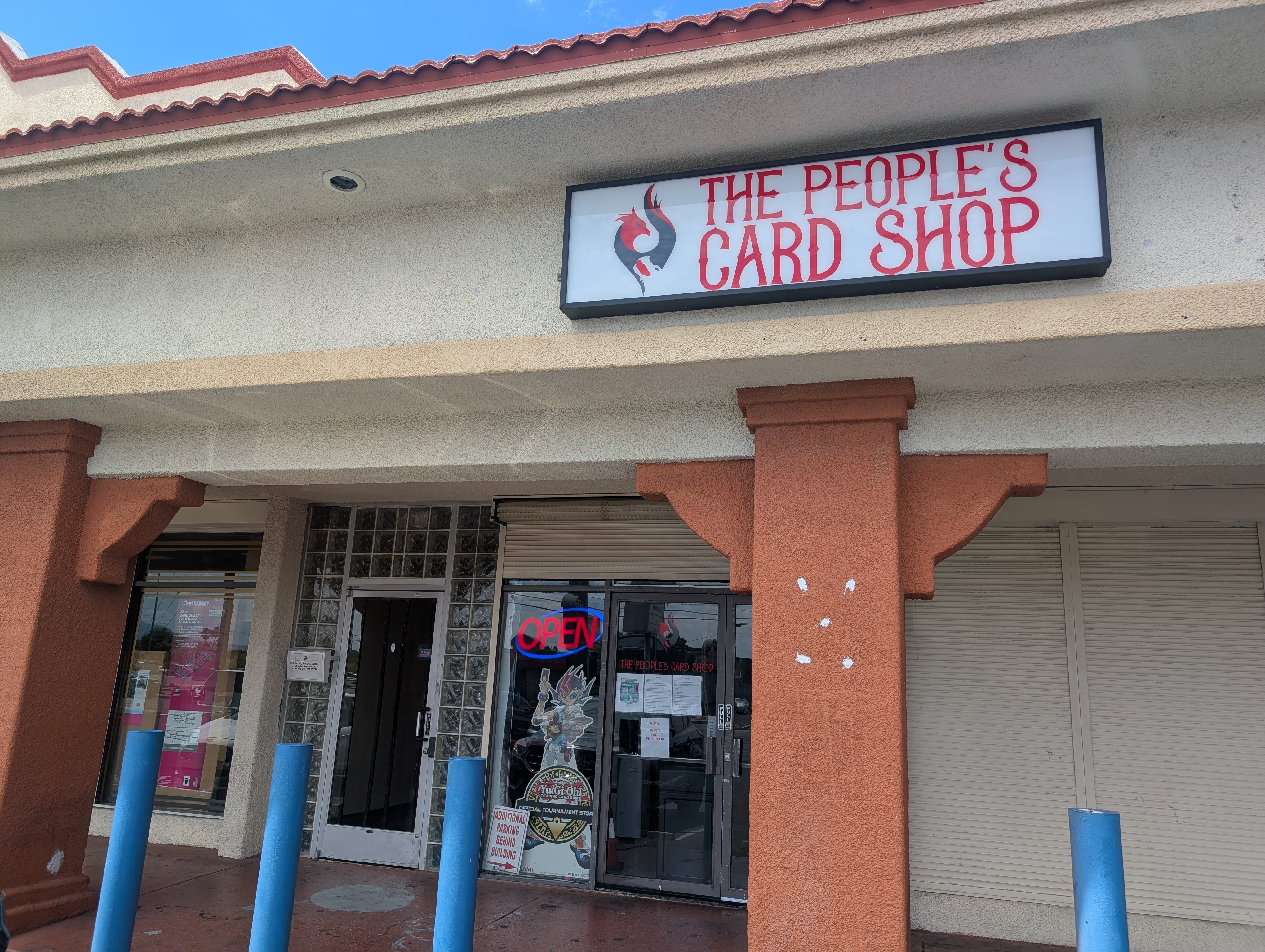 The People's Card Shop storefront in Las Vegas, an official Yu-Gi-Oh! tournament store
