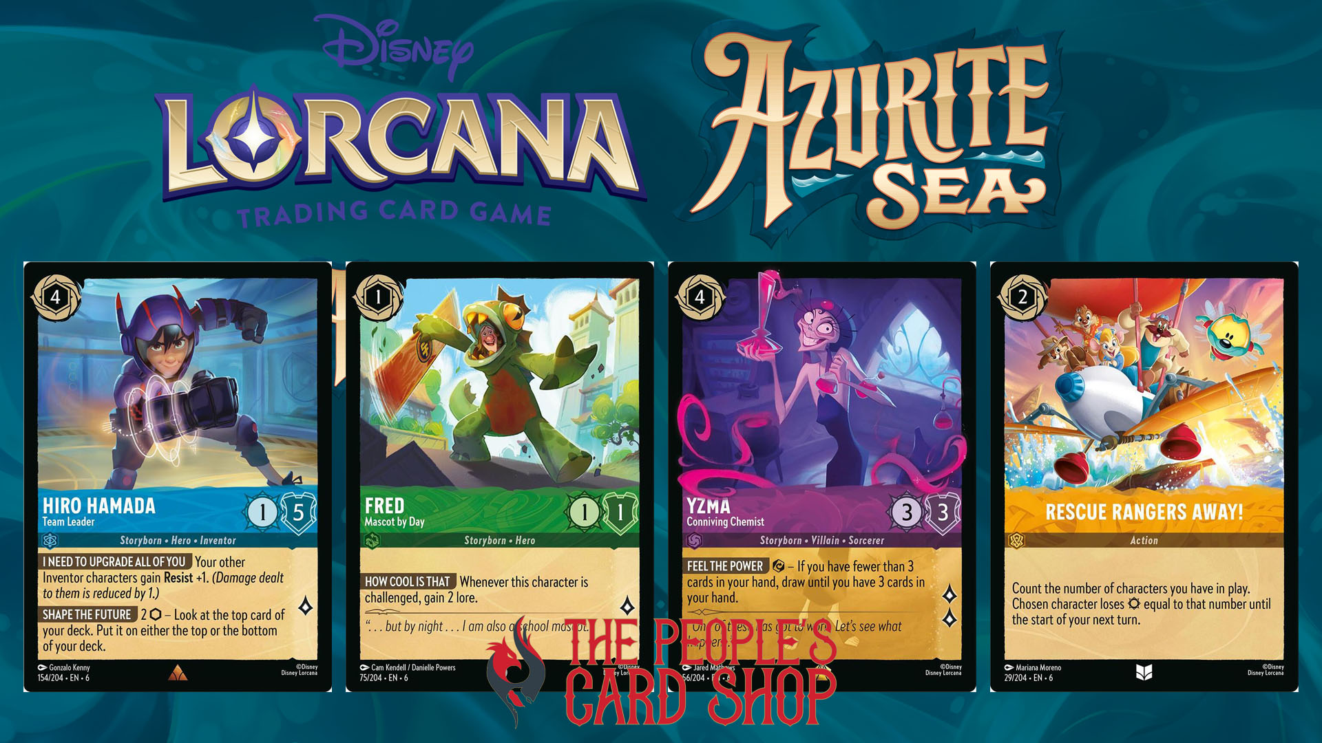 Disney Lorcana Azurite Sea Card List