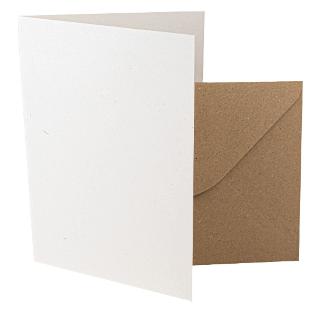 A5 Card Blanks, Recycled Eco Fleck & Kraft Envelopes