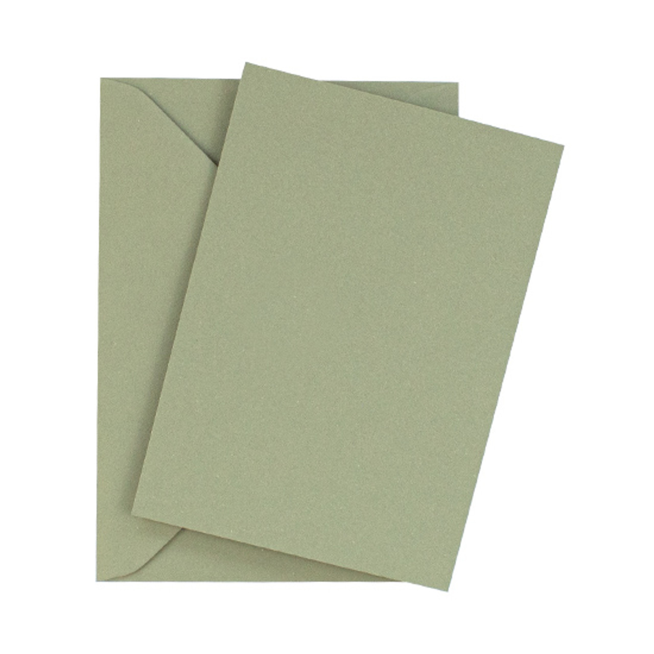 5 x 7 Moss Green Postcard Blanks with Envelopes