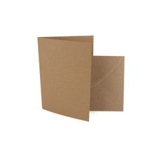 A7 Recycled brown kraft card blanks with envelopes