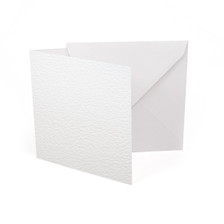 Small square white hammer card blanks with envelopes