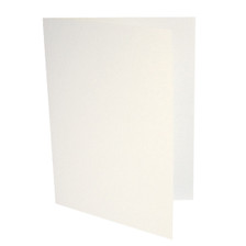 A6 White gold dust pearl card blank