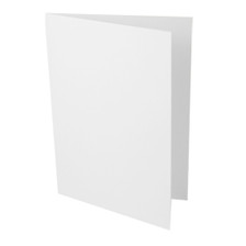 5 x 7 White silk card blank