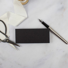 Black Blank Flat Place Card