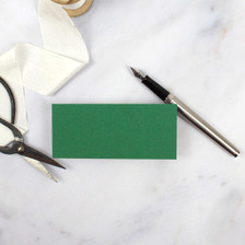 Forest Green Blank Flat Place Card