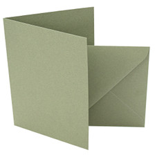 A5 moss green card blanks with envelopes