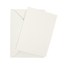 5 x 7 aged white flat sheet invitations with envelopes