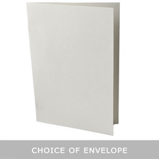 A5 Pressed Soft White Card blanks with envelope choice