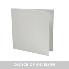Large square pressed soft white card blanks with envelopes