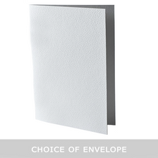 5x7 Soft White Hammered Card Blank with envelope choice