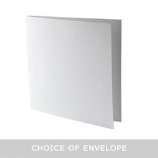 Large square pressed soft white card blanks with envelopes