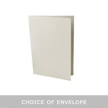 Pressed Ivory White Card Blank with selection of envelopes