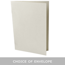 A5 Pressed Ivory White Card Blanks with envelope choice