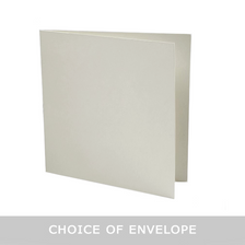 Large square pressed Ivory white card blanks with envelopes