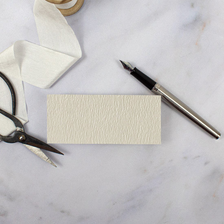 Pressed Ivory White Blank Flat Place Card