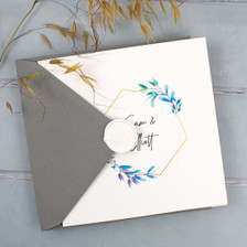 Square Folded Wedding Invitations