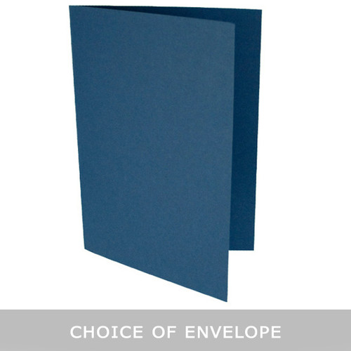 A5 Ink blue card blank with envelope choice