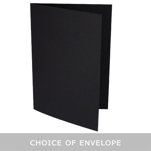 A5 Black card blanks with envelope choice