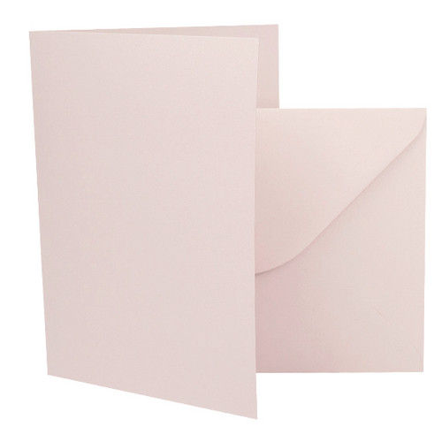 A6 Blush Pink Card Blanks with envelope