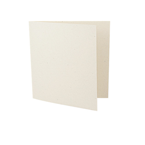 Large square recycled ivory fleck card blank