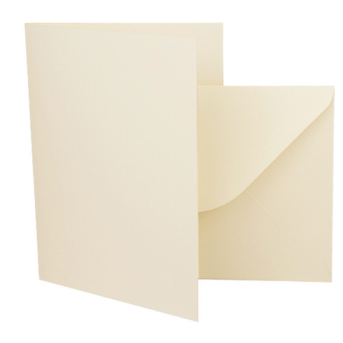 5 x 7 Ivory Card Blanks with envelopes