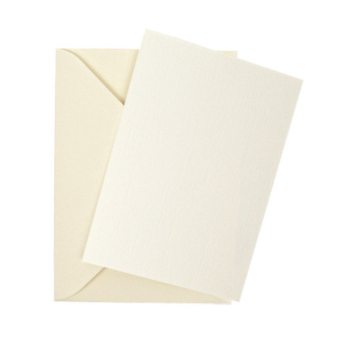 5 x 7 Ivory linen flat sheet invitations with envelopes