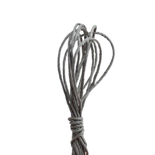 Grey hemp cord, 1mm x 3 metres
