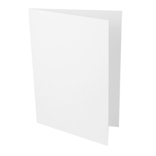 5 x 7 White satin sheen card blank