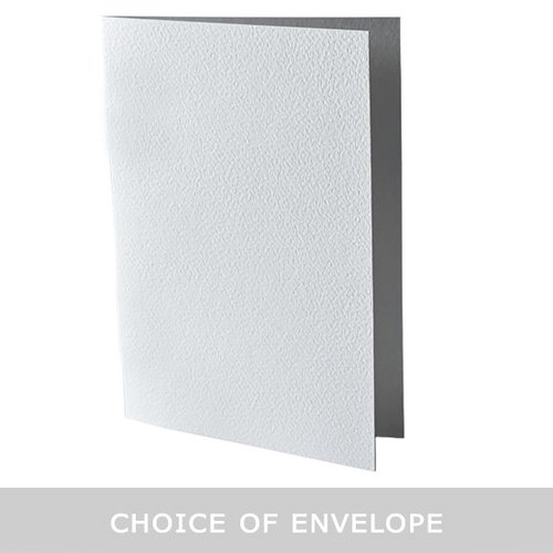 A5 Soft White Hammered Card Blanks with envelope choice