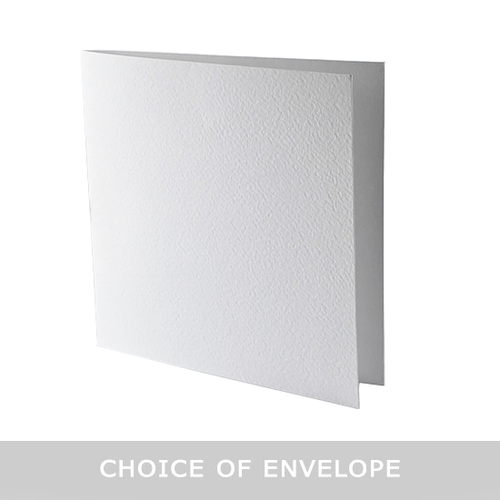 Large square pressed soft white card blanks with envelopes