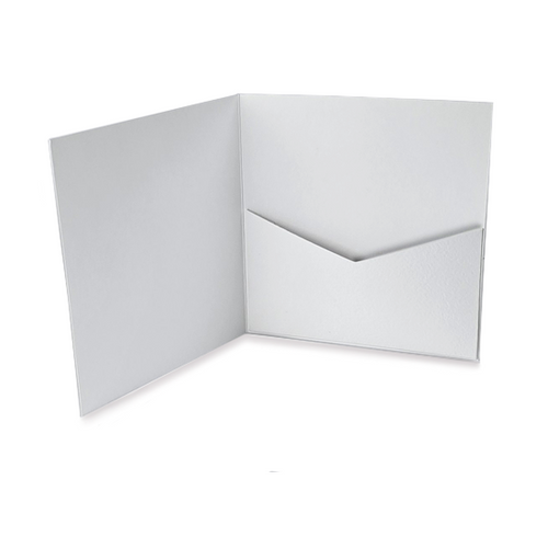 Soft White Hammered pocketfolds