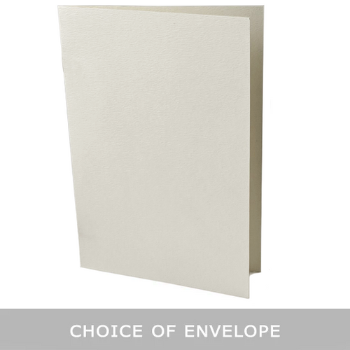A5 Pressed Ivory White Card Blanks with envelope choice