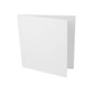 Small square white silk card blank