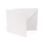 Small square white matte card blanks with envelopes