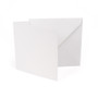 Large square white silk card blanks with envelopes