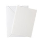 5 x 7 White hammer flat sheet invitations with envelopes