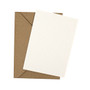 A5 eco fleck flat sheet invitations with kraft envelopes