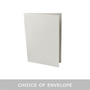 Pressed Soft White Card Blank with selection of envelopes