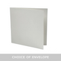 Large square pressed soft white card blanks with envelopes